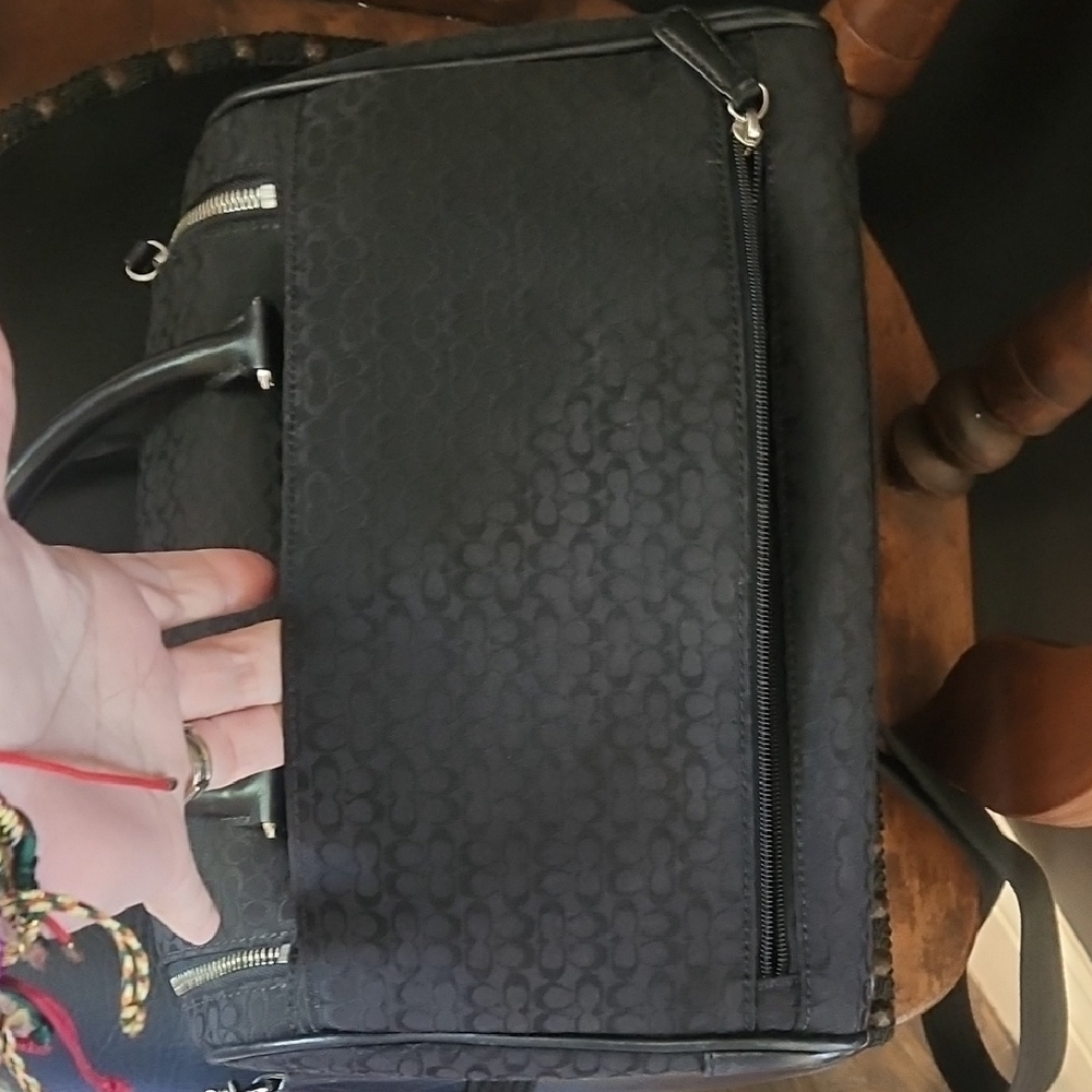 Coach Signature Mini Boston Bag - Black - Travel Bag - Picture 11 of 15